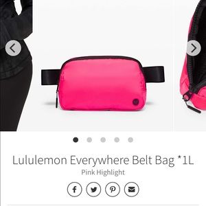 NWT Lululemon Everywhere Belt Bag in Pink Highlight🦄